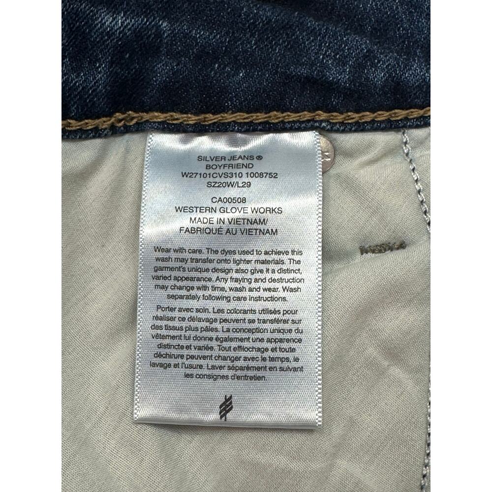 Silver Jeans Co. Boyfriend Distressed Stretch Jeans Women’s Plus Size 20W - Picture 5 of 12